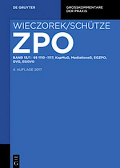 §§ 1110-1117, KapMuG, MediationsG, EGZPO, GVG, EGGVG