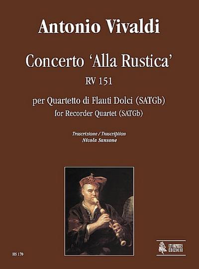 Konzert Alla Rustica RV151 für4 Blockflöten (SATGb)