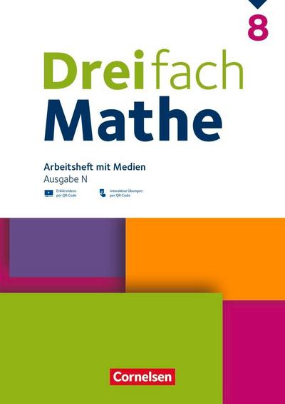 Dreifach Mathe 8. Schuljahr - Ausgabe N - Arbeitsheft mit Medien und Lösungen
