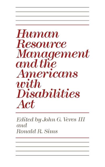 Human Resource Management and the Americans with Disabilities ACT