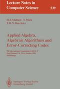 Applied Algebra, Algebraic Algorithms and Error-Co