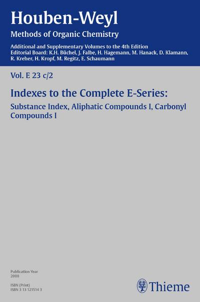 Houben-Weyl Methods of Organic Chemistry Vol. E 23c/2, 4th Edition Supplement