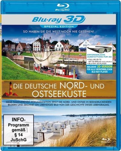 Die deutsche Nord- und Ostseeküste 3D, 1 Blu-ray (Special Edition)