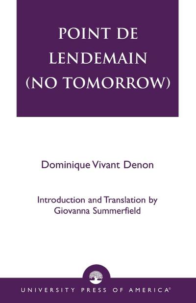 Point de lendemain (No Tomorrow)