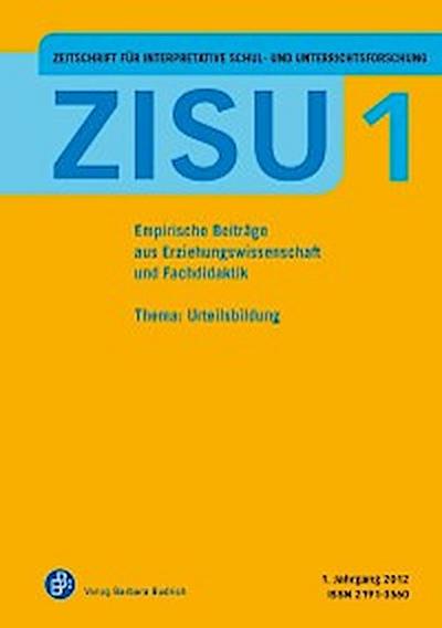 ZISU 1, 2012 - ebook - Zeitschrift für interpretative Schul- und Unterrichtsforschung