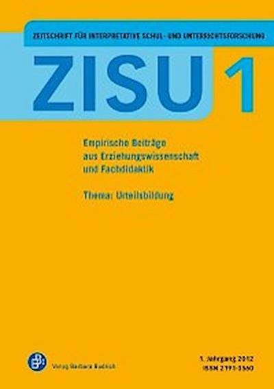 ZISU 1, 2012 - ebook - Zeitschrift für interpretative Schul- und Unterrichtsforschung