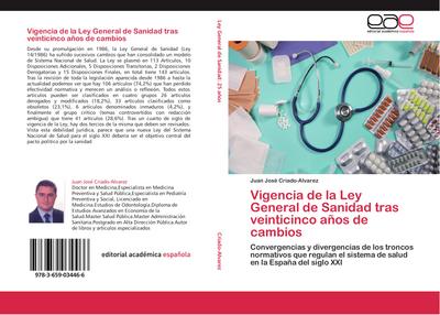 Vigencia de la Ley General de Sanidad tras veinticinco años de cambios