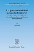 Strafprozesstheorie und materielle Rechtskraft.