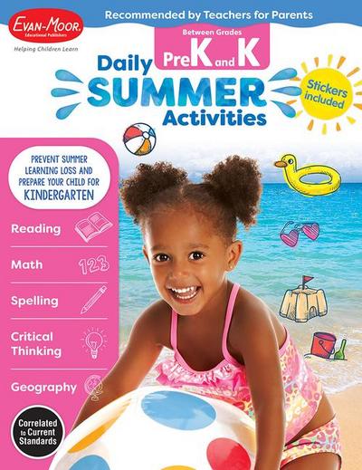 Daily Summer Activities: Between Prek and Kindergarten, Prek - K Workbook