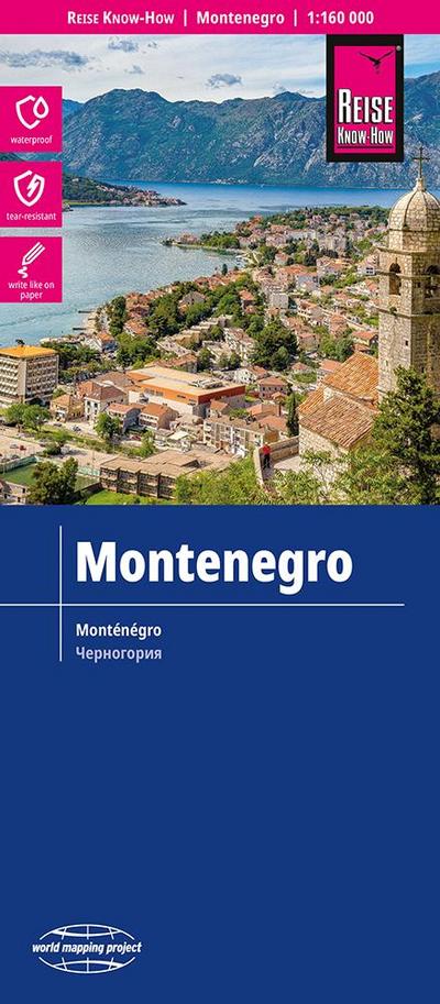 Reise Know-How Landkarte Montenegro (1:160.000)