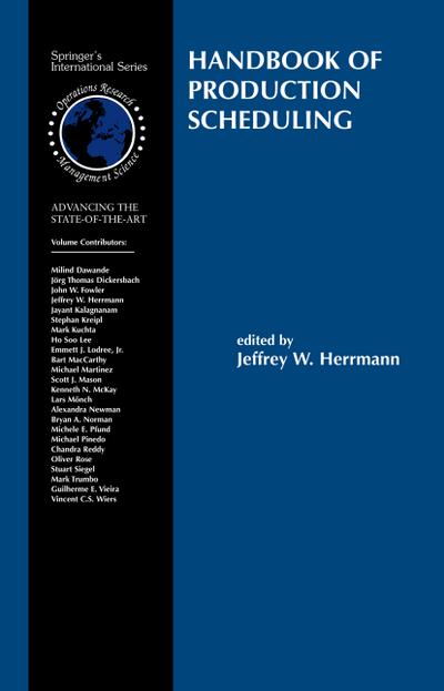 Handbook of Production Scheduling