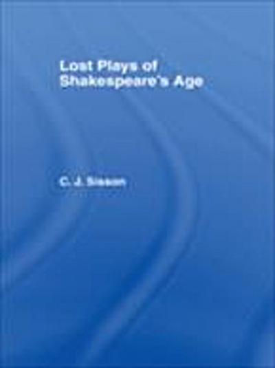 Lost Plays of Shakespeare S a Cb