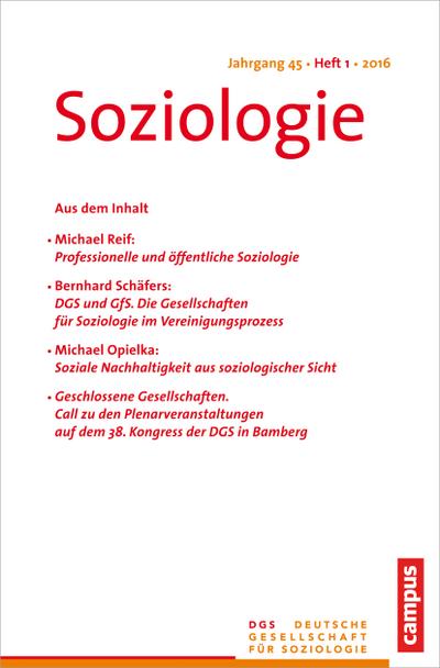 Soziologie Jg. 45 (2016) 1