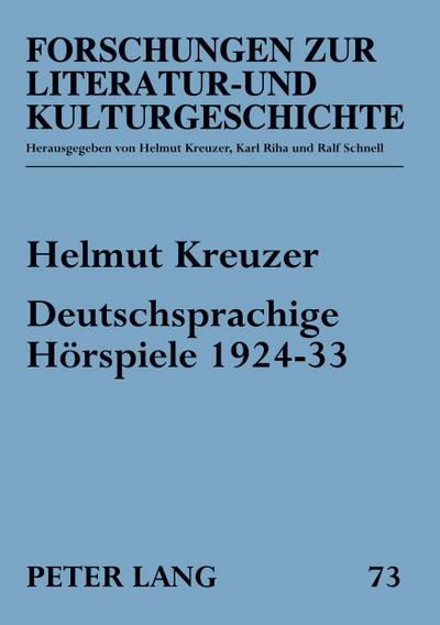 Deutschsprachige Hörspiele 1924-33