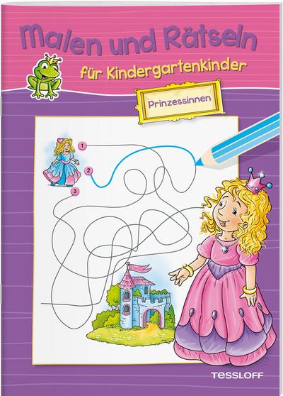 Malen und Rätseln für Kindergartenkinder. Prinzessinnen