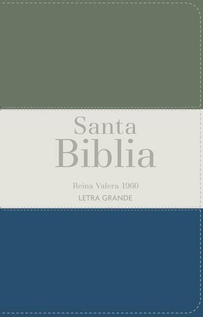 Biblia Rvr 1960 Letra Grande Tamaño Manual Tricolor Verde Oscuro Crema Turquesa Oscuro Con Cierre E Índice (Bible Rvr 1960 Large Print Handsize Leatherlike Tricolor Dark Green Cream Turquoise Indexed with Zipper (Spanish Edition)