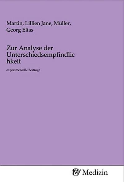 Zur Analyse der Unterschiedsempfindlichkeit