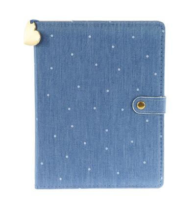 Snap Journal: Chambray Finish - Hardcover-Notizbuch/Tagebuch/Memo mit stabiler Ringbindung und Druckknopf