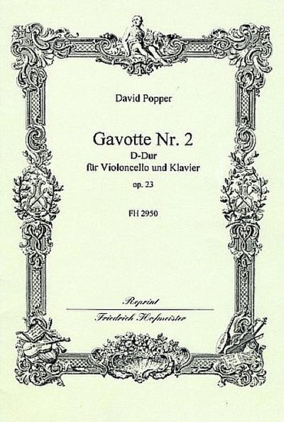 Gavotte D-Dur Nr.2 op.23für Violoncello und Klavier