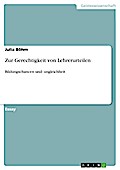 Zur Gerechtigkeit von Lehrerurteilen