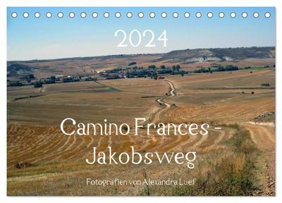 Camino Frances - Jakobsweg (Tischkalender 2024 DIN A5 quer), CALVENDO Monatskalender