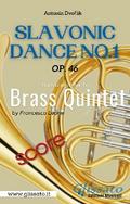 Brass Quintet: Slavonic Dance no.1 by Dvořák (score)