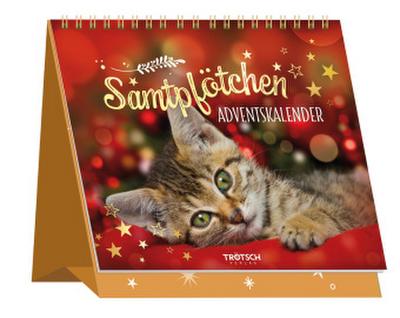 TRÖTSCH - Aufstell Adventskalender "Samtpfötchen" | Weihnachtskalender mit 24 Zitaten für eine besinnliche Weihnachtszeit
