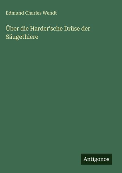 Über die Harder’sche Drüse der Säugethiere