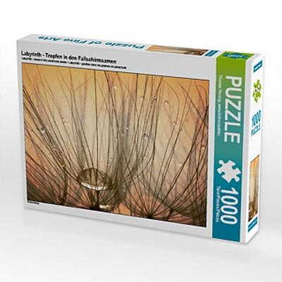 CALVENDO Puzzle Labyrinth - Tropfen in den Fallschirmsamen | 1000 Teile Lege-Größe 64x48cm Foto-Puzzle für glückliche Stunden
