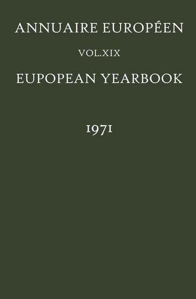 Annuaire Europeen / European Yearbook