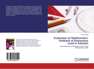 Evaluation of Mathematics’ Textbook at Elementary Level in Pakistan