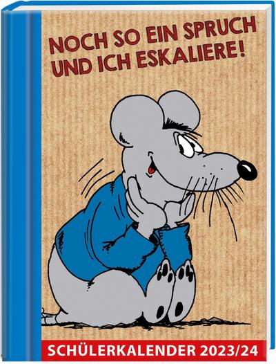 Uli Stein Schülerkalender 2023/2024 mit 12 Postkarten und 2 Stickerbögen
