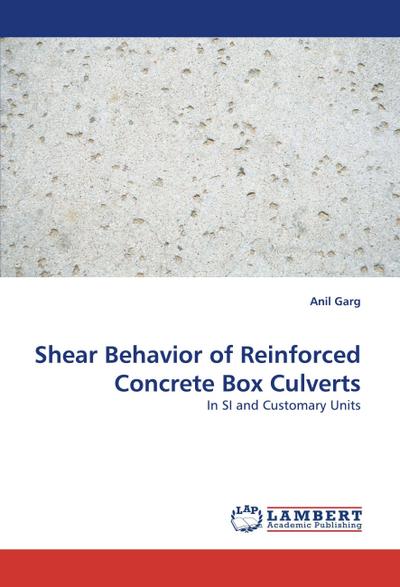 Shear Behavior of Reinforced Concrete Box Culverts