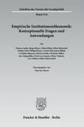 Empirische Institutionenökonomik: Konzeptionelle Fragen und Anwendungen.