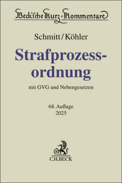 Strafprozessordnung. StPO