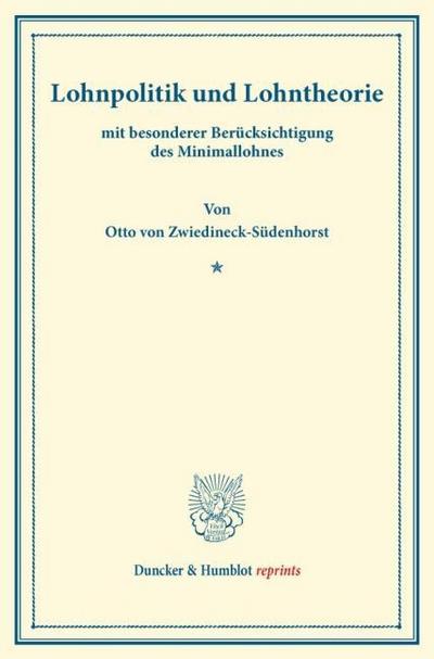 Lohnpolitik und Lohntheorie