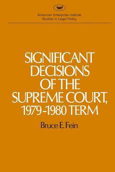 Significant Decisions of the Supreme Court 1979-80