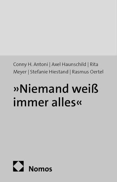 ’Niemand weiß immer alles’
