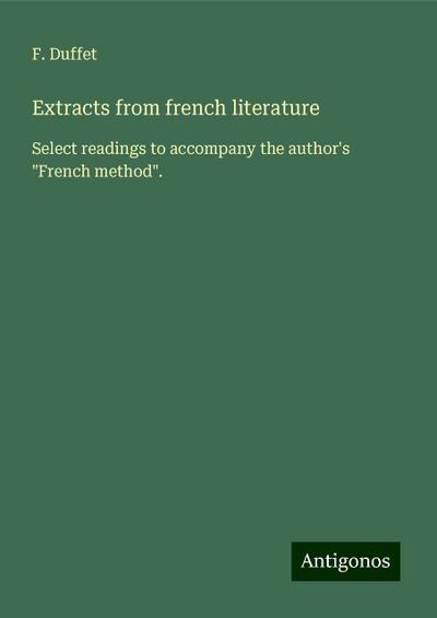 Extracts from french literature