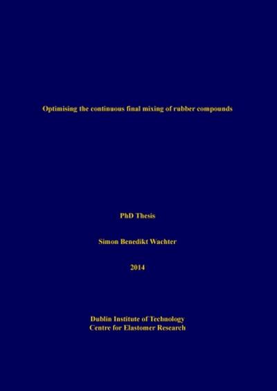 Optimising the continuous final mixing of rubber compounds