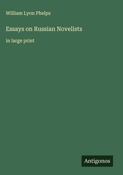 Essays on Russian Novelists