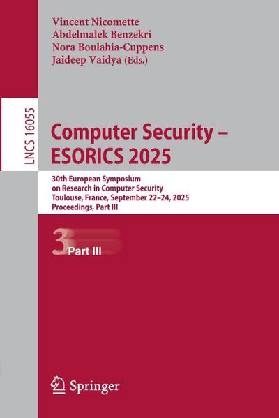 Computer Security - ESORICS 2025