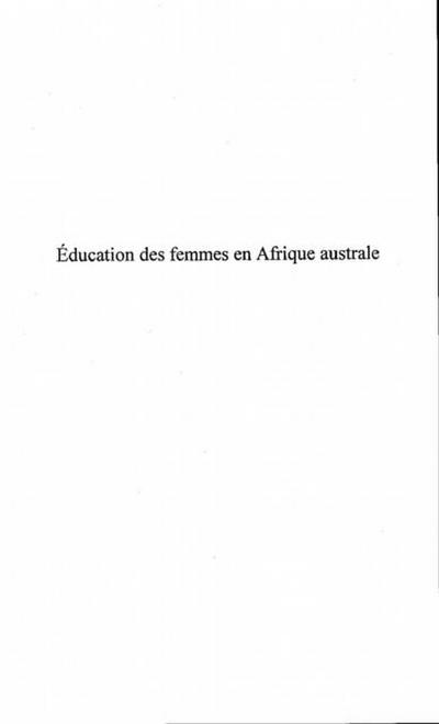 education des femmes en afrique