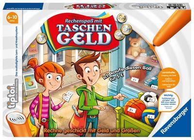 Ravensburger tiptoi 00779 - Rechenspaß mit Taschengeld / Spiel von Ravensburger ab 6 Jahren / Rechne geschickt mit Geld und Größen