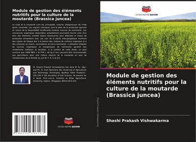 Module de gestion des éléments nutritifs pour la culture de la moutarde (Brassica juncea)