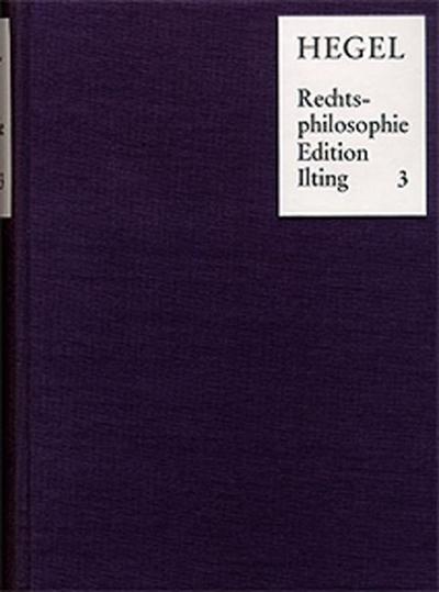 Philosophie des Rechts nach der Vorlesungsnachschrift von H. G. Hotho 1822/23