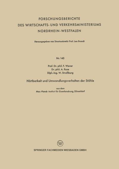 Härtbarkeit und Umwandlungsverhalten der Stähle