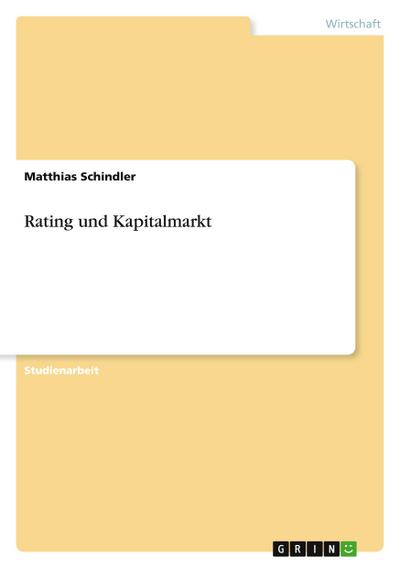 Rating und Kapitalmarkt