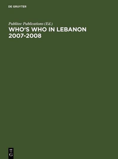 Who’s Who in Lebanon 2007-2008