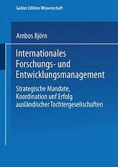 Internationales Forschungs- und Entwicklungsmanagement